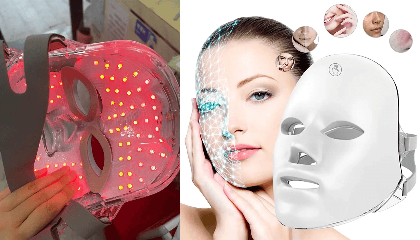 Glokore Wireless LED Face Mask with blue light therapy
